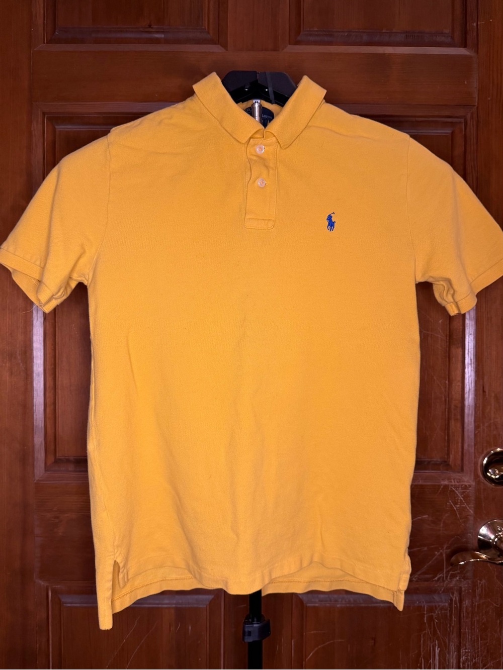 Polo Ralph Lauren Boys Classic Mesh Short Sleeve Polo Shirt Yellow Size L 14-16
